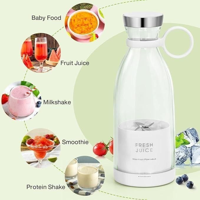 Portable Rechargeable Mini Smoothie Blender – USB Wireless Juicer Bottle for Travel, Gym & Office 🍓🔋🥤