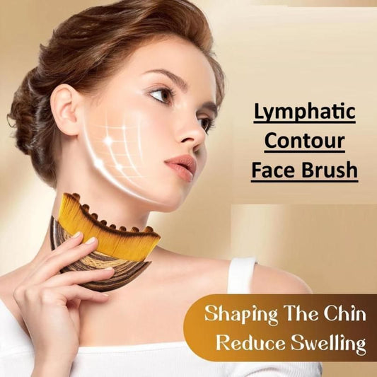 Lymphatic Contour Face Brush – 2-in-1 Facial Sculpting Massager & Glow Booster ✨🧖‍♀️
