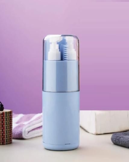 6-in-1 Portable Travel Toiletry Kit – Leak-Proof Dispenser & Grooming Set with Mirror ✈️🧴