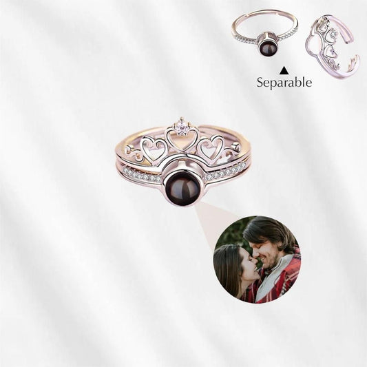 "I Love You" in 100 Languages Projection Ring – Adjustable Romantic Gesture Ring 💍❤️