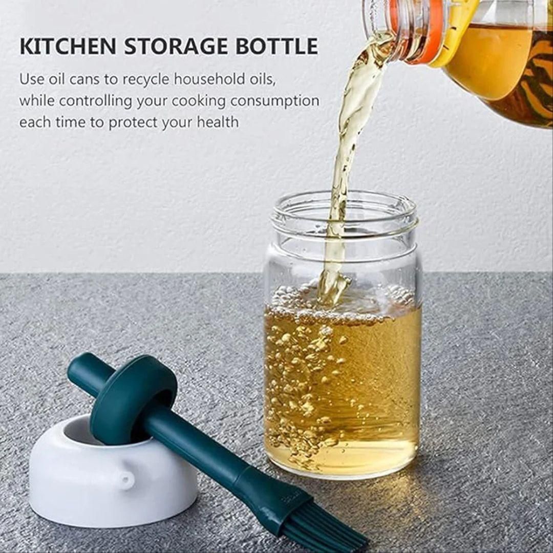 2-in-1 Silicone Oil Dispenser Bottle with Integrated Basting Brush – Precise Pourer for Healthy Cooking & Baking 🍳🖌️