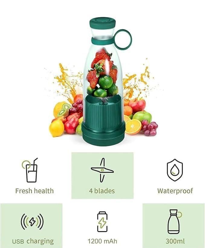 Portable Rechargeable Mini Smoothie Blender – USB Wireless Juicer Bottle for Travel, Gym & Office 🍓🔋🥤
