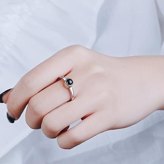 "I Love You" in 100 Languages Projection Ring – Adjustable Romantic Gesture Ring 💍❤️