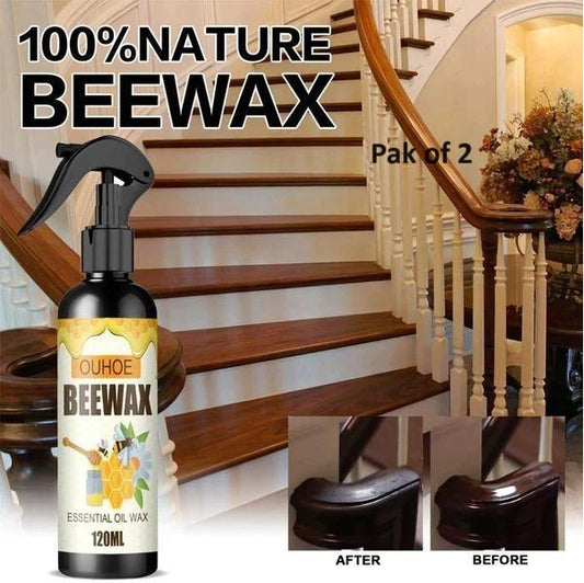 Natural Micro-Molecularized Beeswax Spray (Pack of 2) – Premium Furniture Polish & Wood Restorer 🪵✨