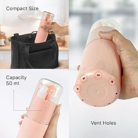 6-in-1 Portable Travel Toiletry Kit – Leak-Proof Dispenser & Grooming Set with Mirror ✈️🧴