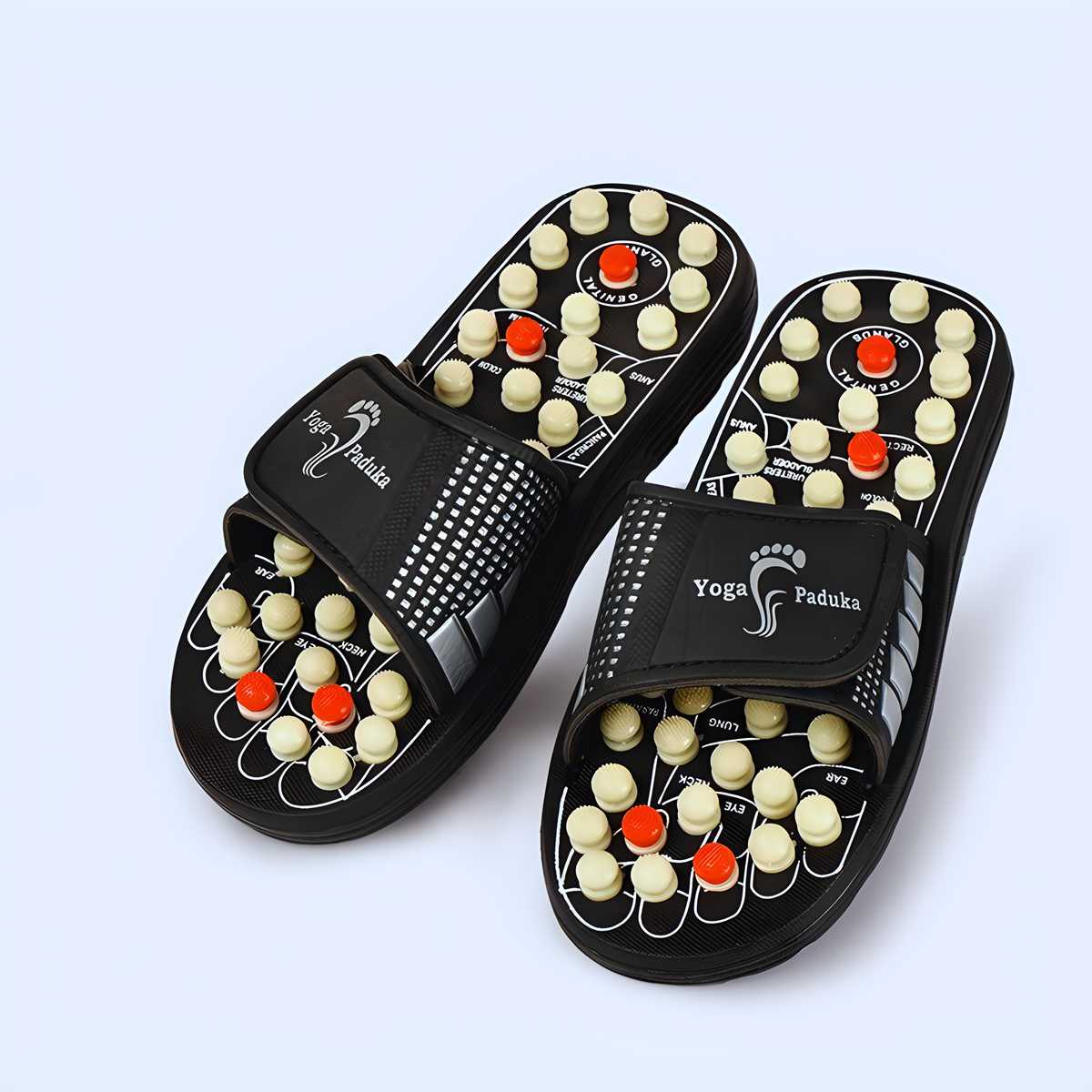 Acupressure & Magnetic Therapy Paduka Slippers – Reflexology Foot Massager for Pain Relief & Circulation 🦶✨