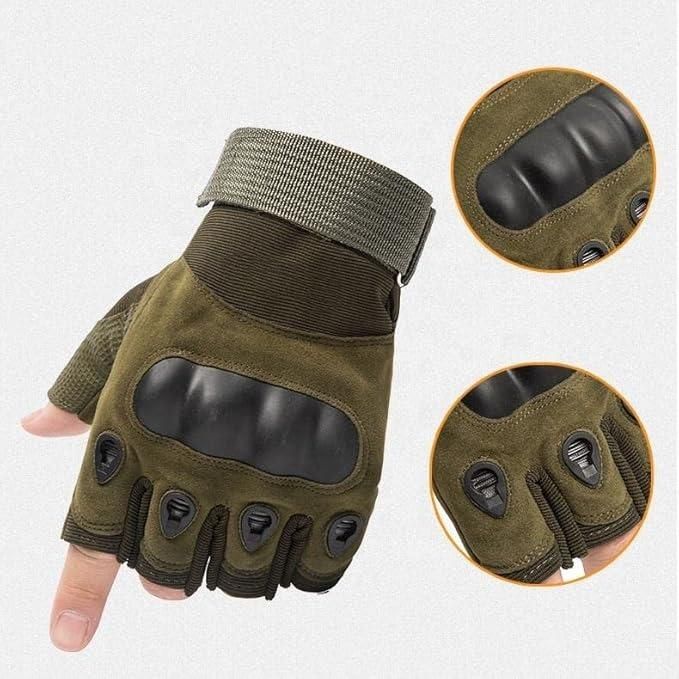 Tactical Half-Finger Motorcycle Gloves – Non-Slip Rubber Knuckle Protection for Biking & Outdoor Adventure 🏍️🧤